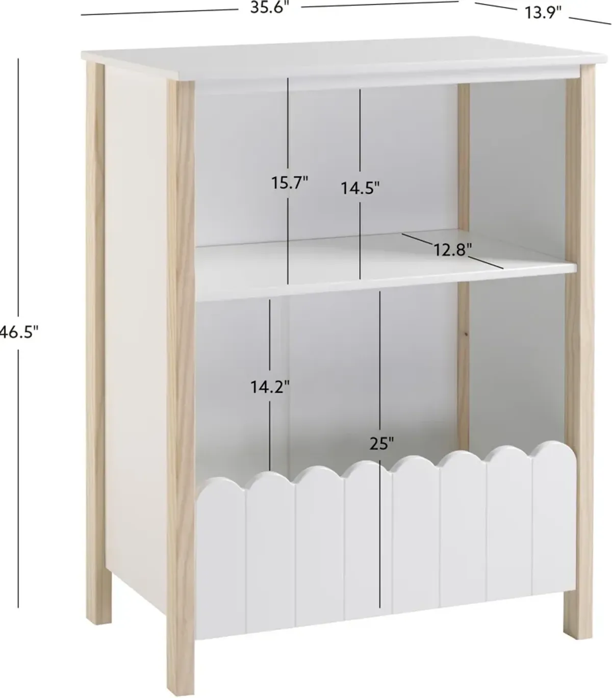 Amaya Bookcase - White