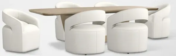 Laguna Extendable Dining Table with 6 Copeland Dining Chairs