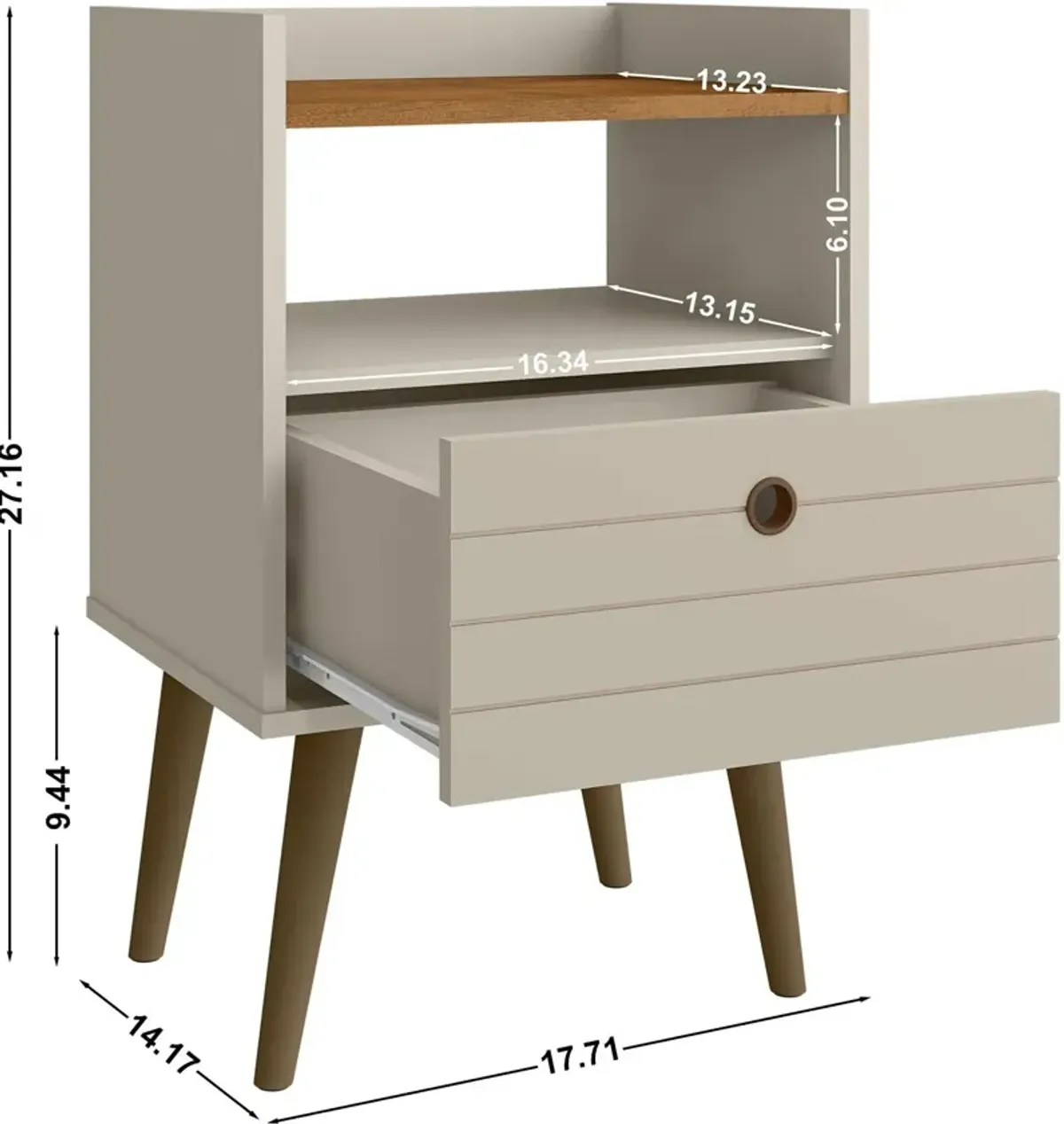 Marlo Nightstand - Off-White