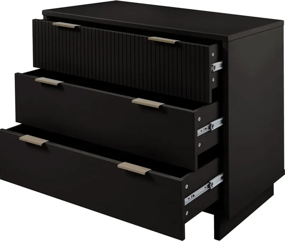 Kenya 3 Drawer Dresser - Black