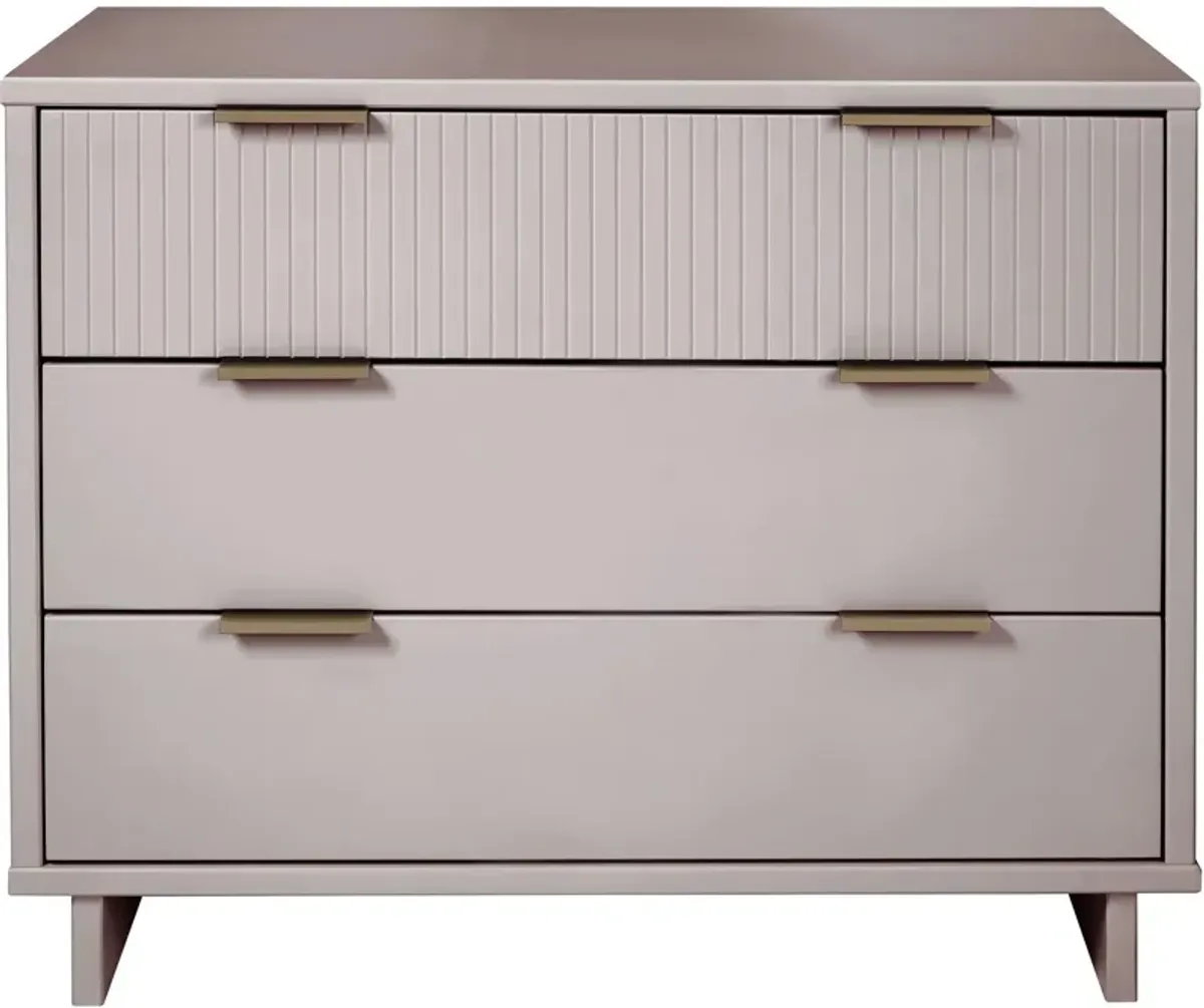 Kenya 3 Drawer Dresser - Light Grey