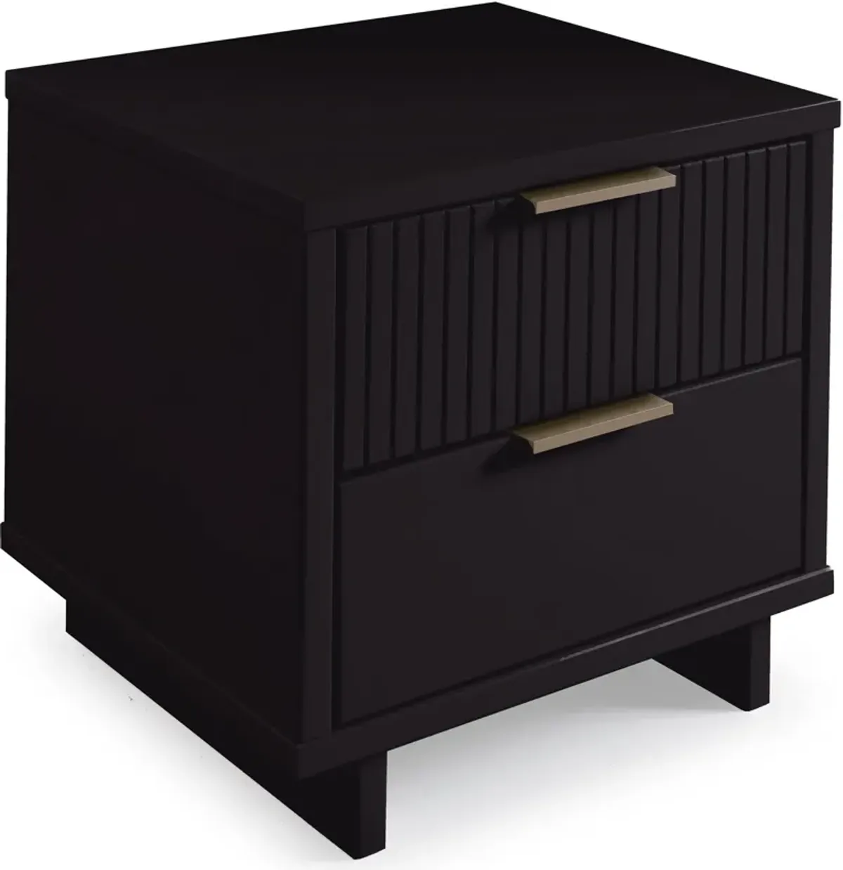 Kenya 2 Drawer Nightstand - Black