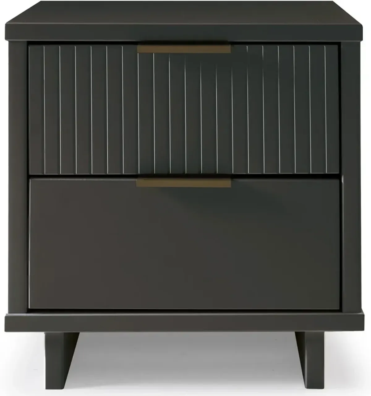 Kenya 2 Drawer Nightstand - Dark Grey