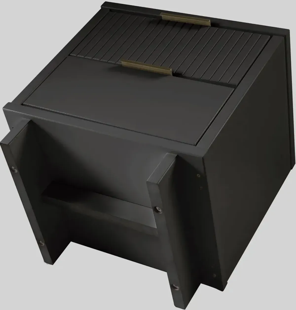 Kenya 2 Drawer Nightstand - Dark Grey