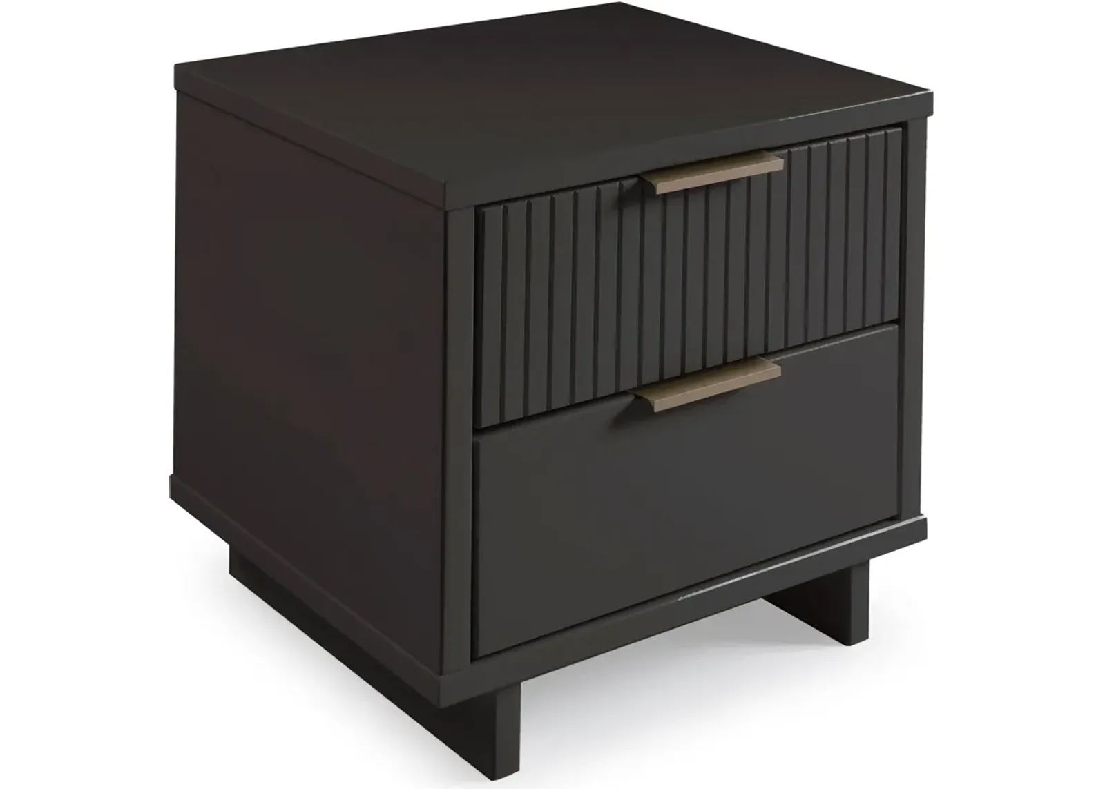 Kenya 2 Drawer Nightstand - Dark Grey