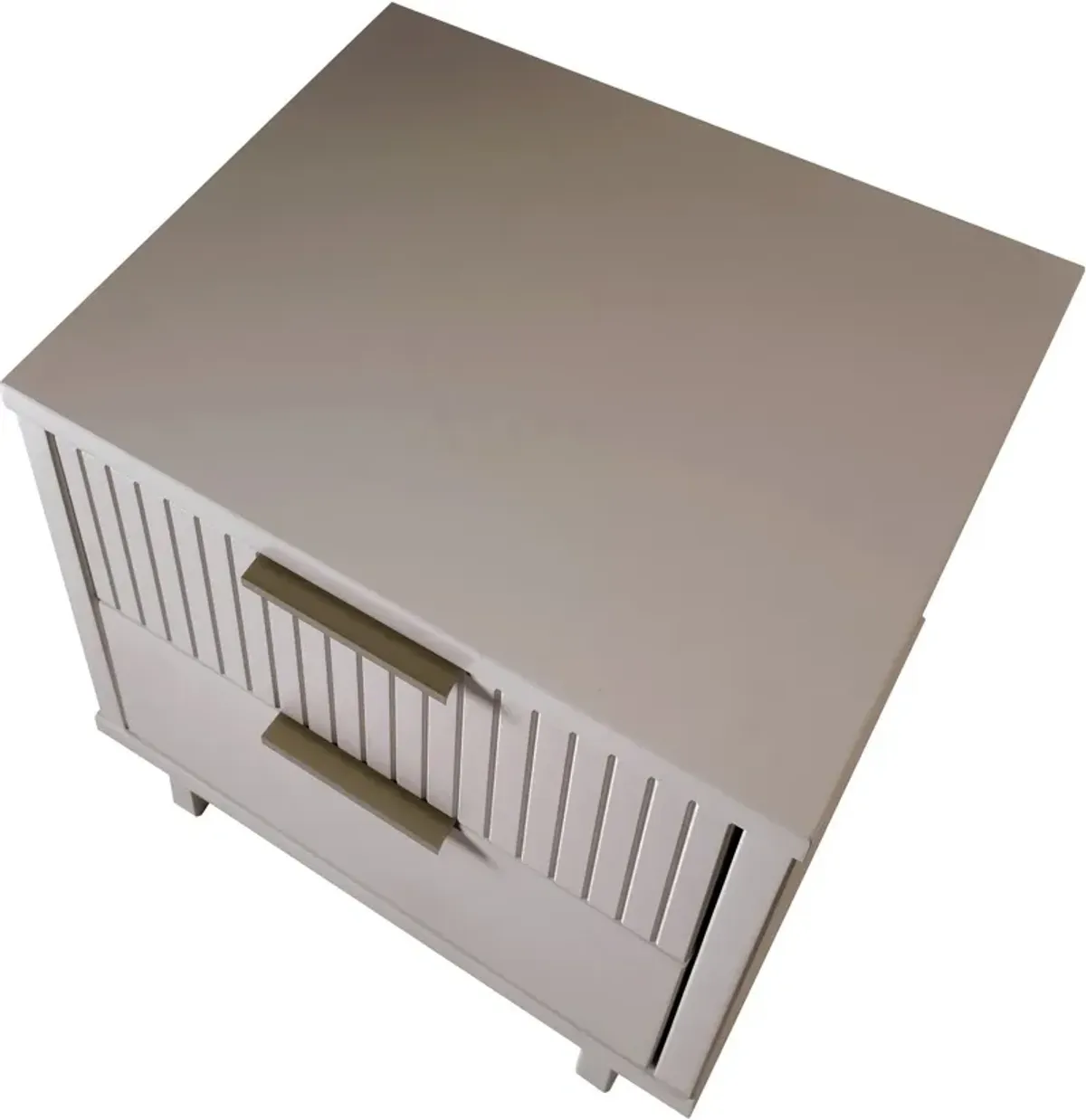 Kenya 2 Drawer Nightstand - Light Grey