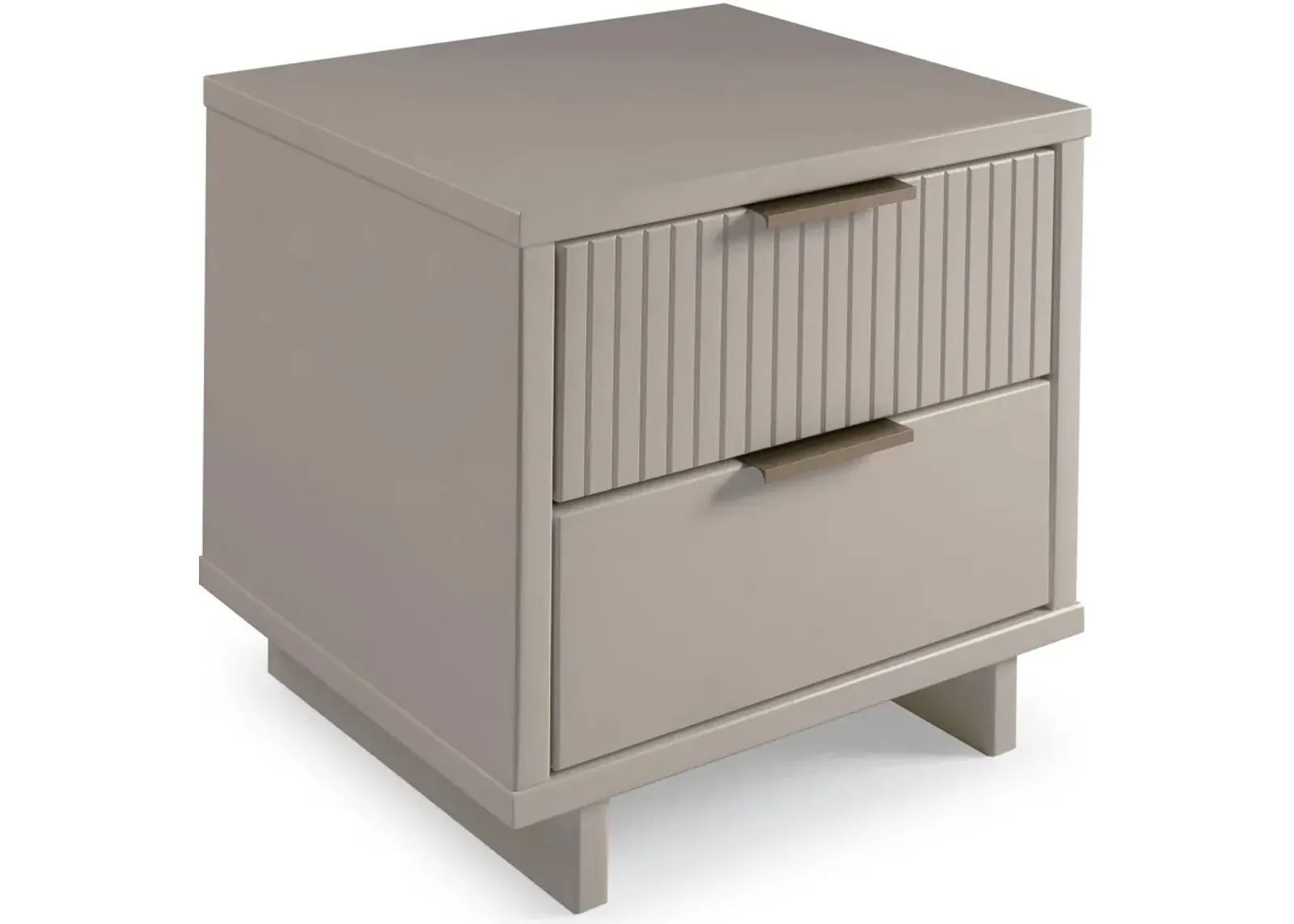 Kenya 2 Drawer Nightstand - Light Grey