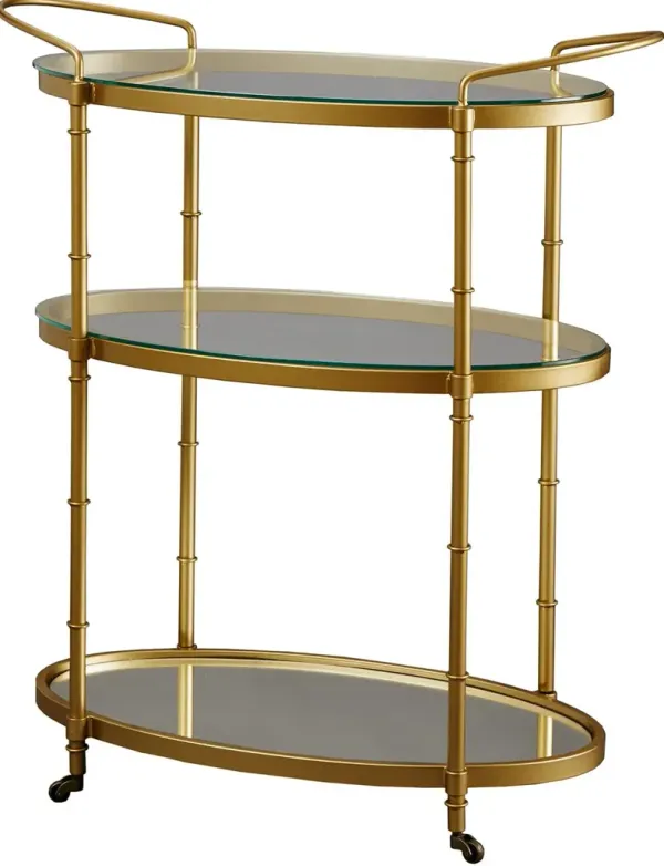 Gleneden Bar Cart - Gold