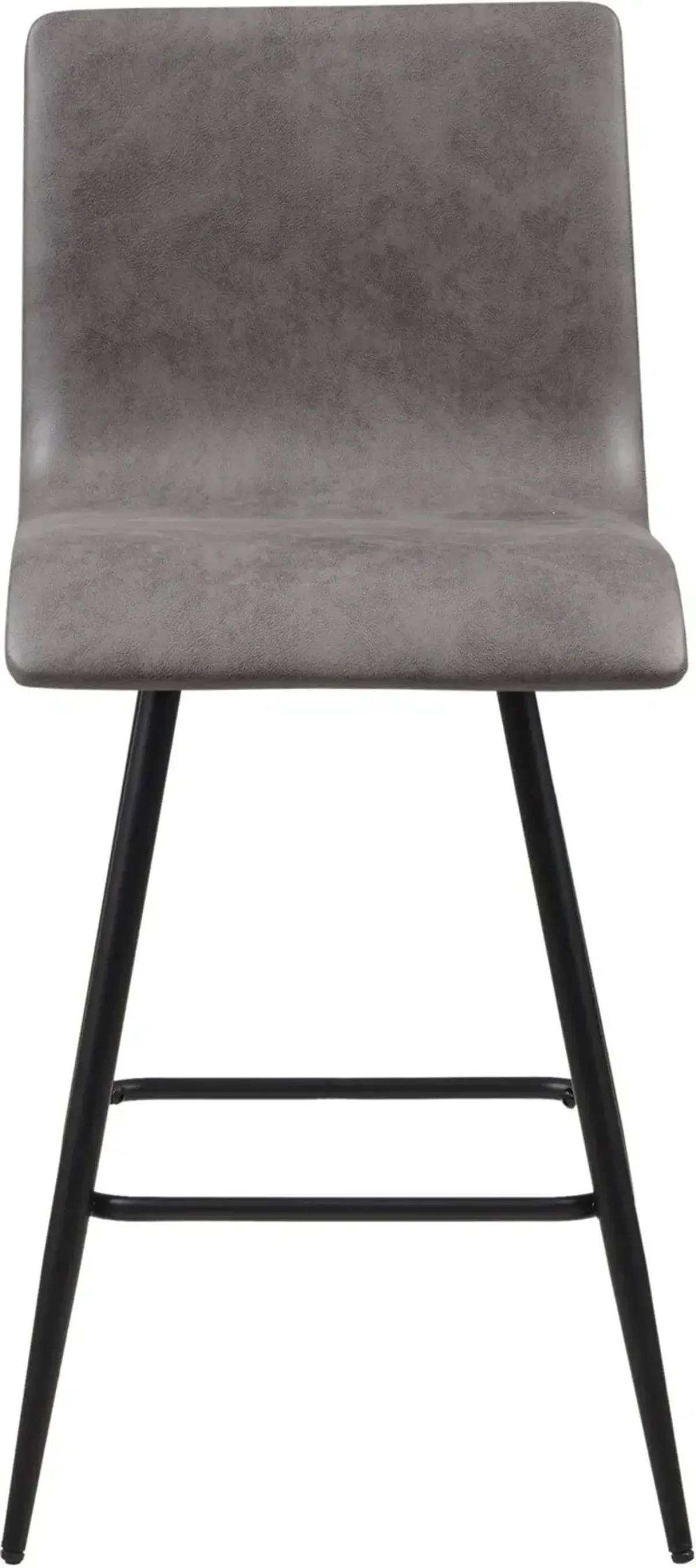 Lainie Vegan Leather Swivel Counter-Height Stool - Gray