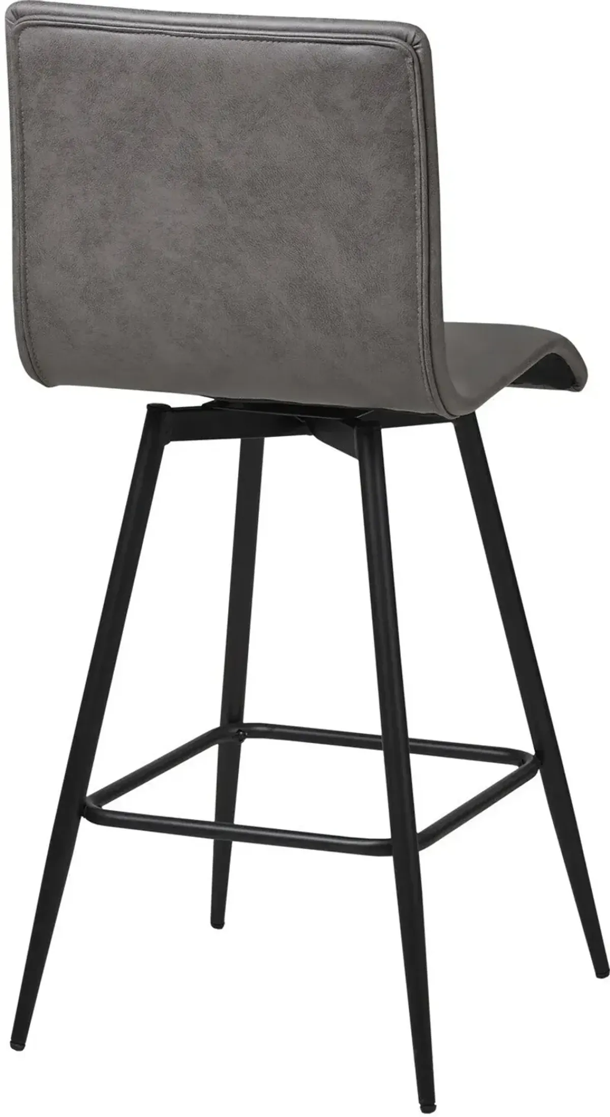 Lainie Vegan Leather Swivel Counter-Height Stool - Gray