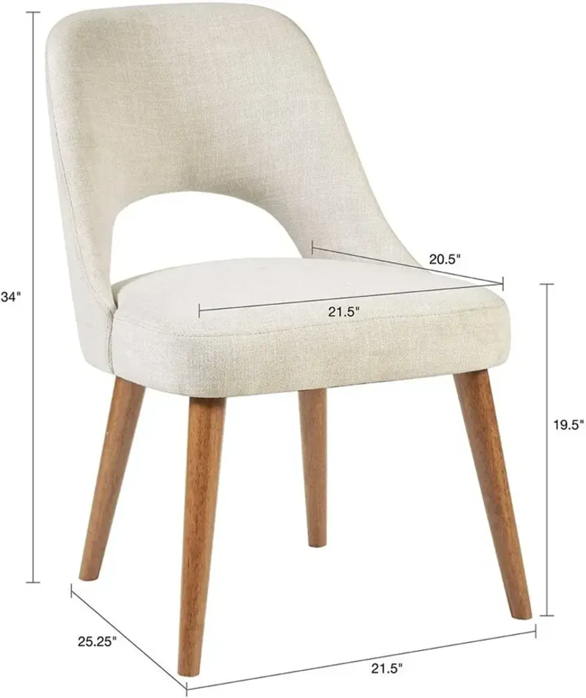 Lenore Set of 2 Dining Chairs - White