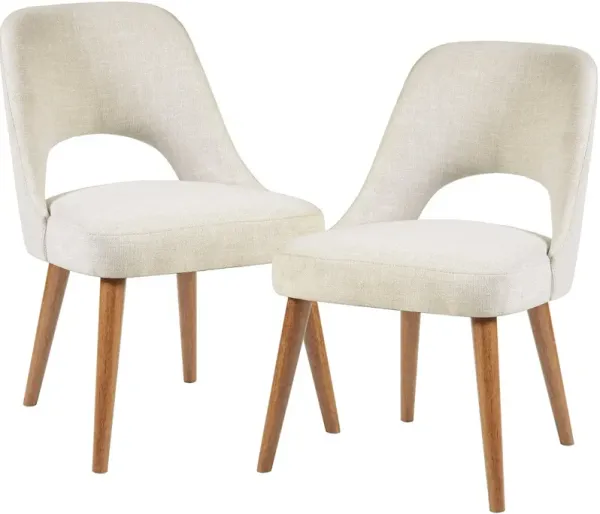 Lenore Set of 2 Dining Chairs - White