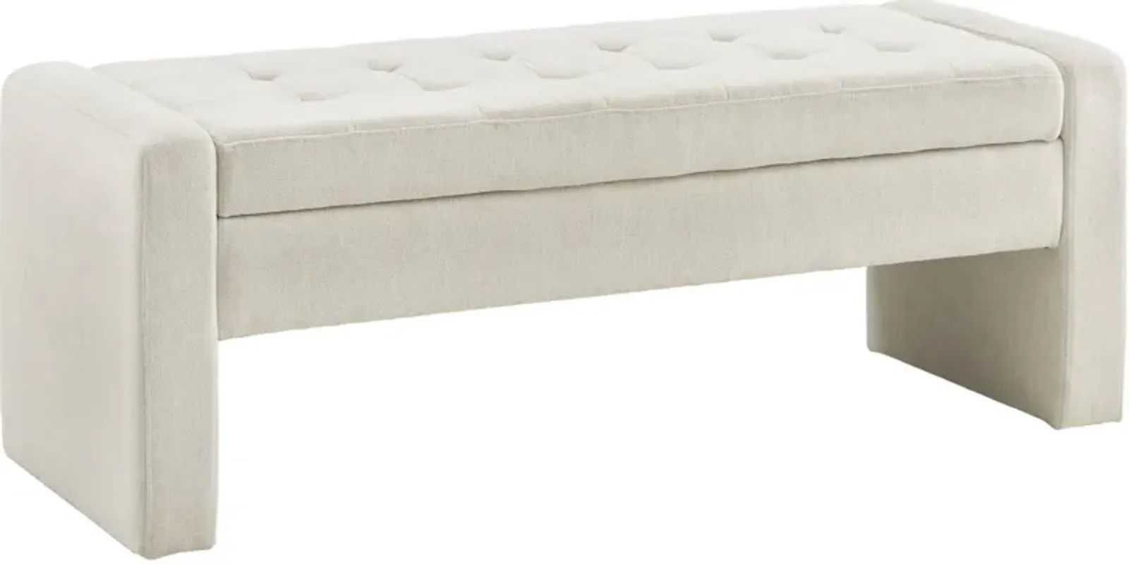 Edmond Storage Bench - White