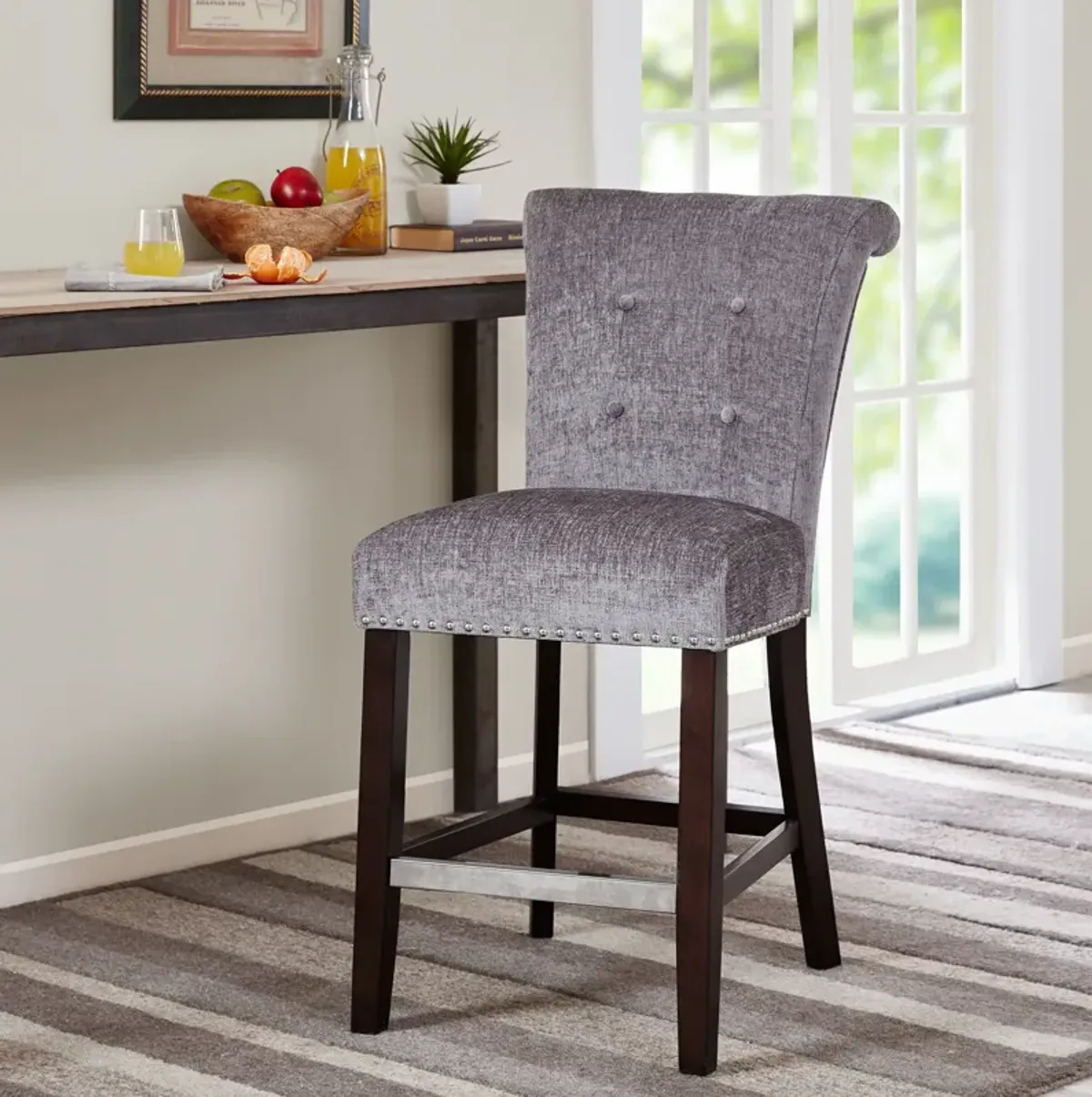 Charlotte Counter-Height Stool - Gray