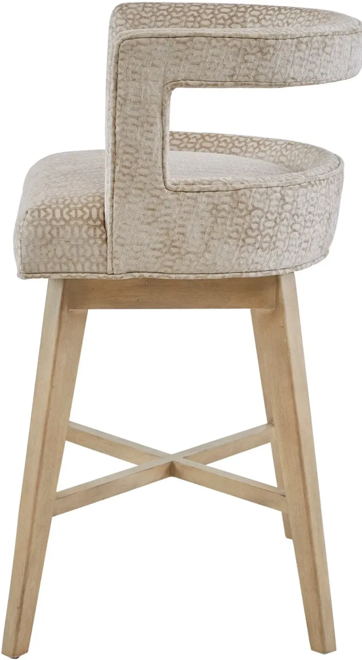 Everette Swivel Counter-Height Stool - Cream