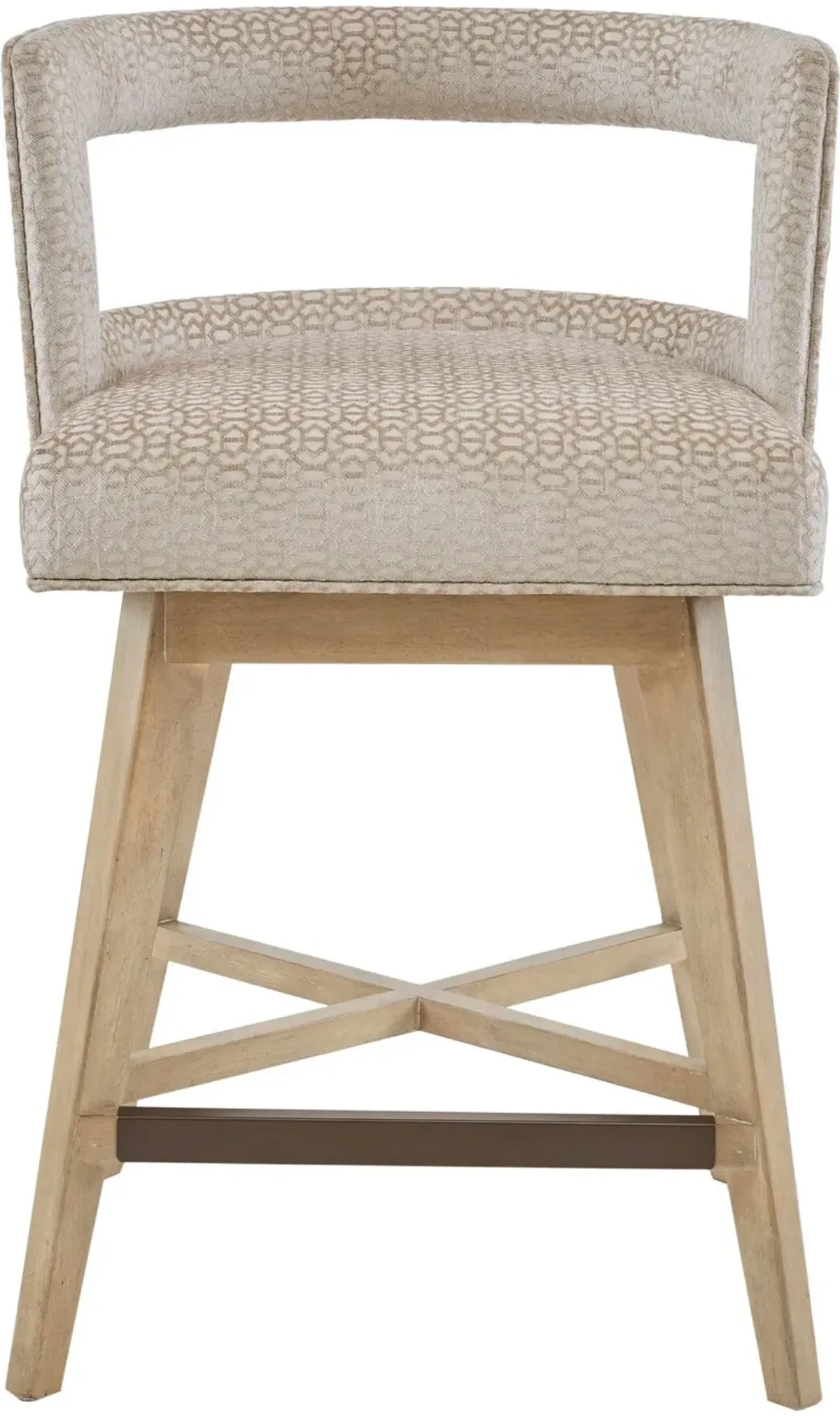 Everette Swivel Counter-Height Stool - Cream