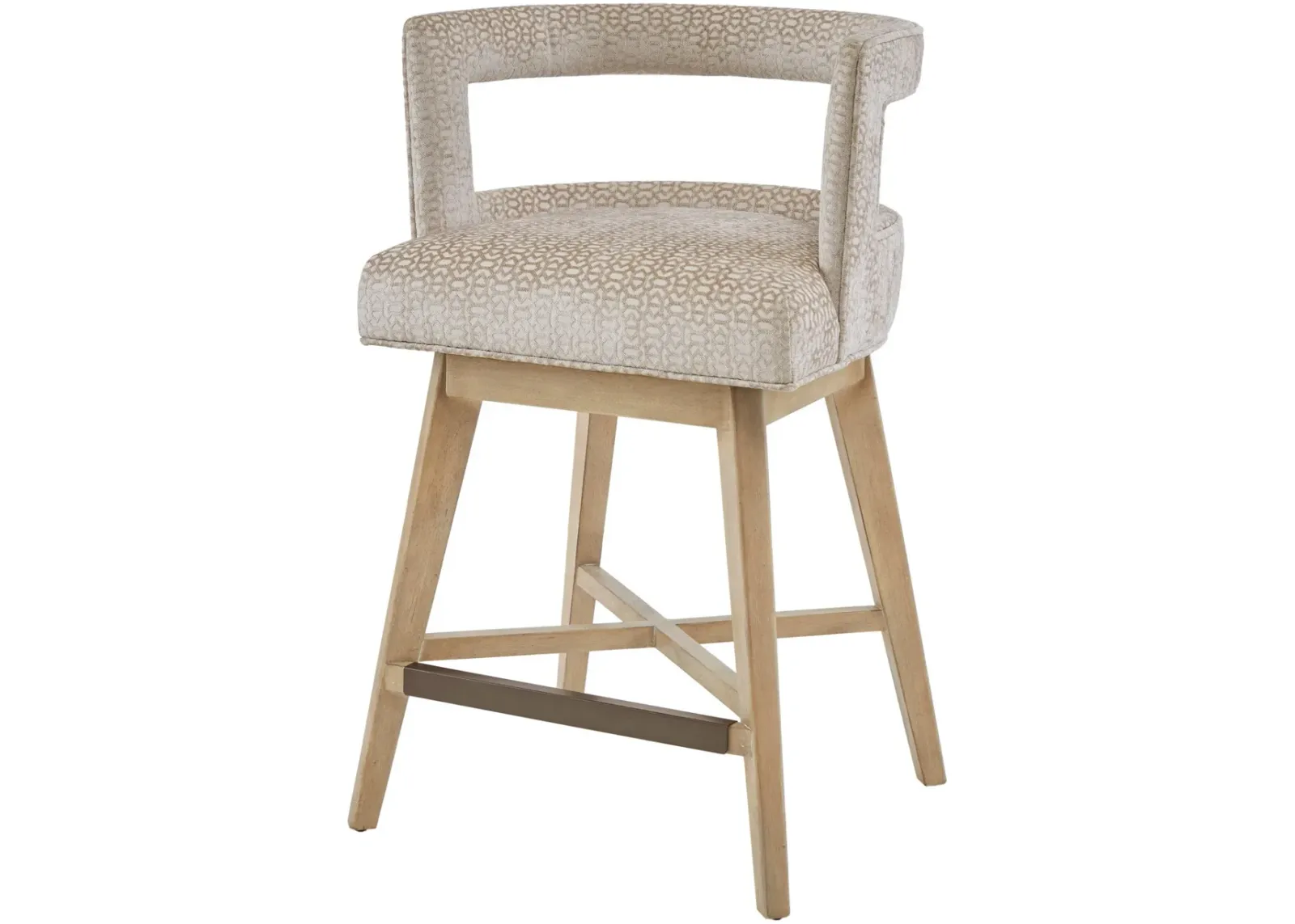 Everette Swivel Counter-Height Stool - Cream