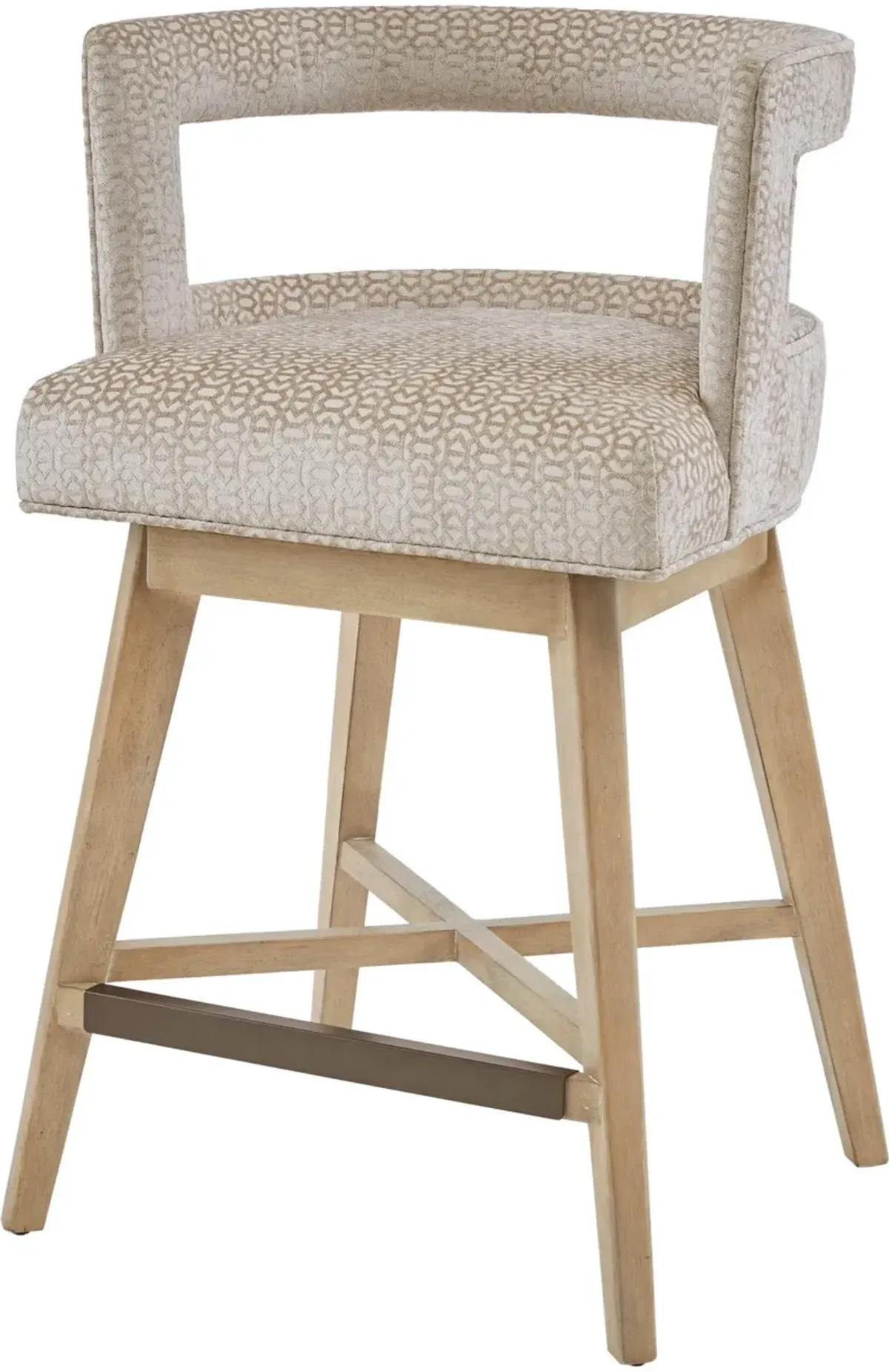 Everette Swivel Counter-Height Stool - Cream