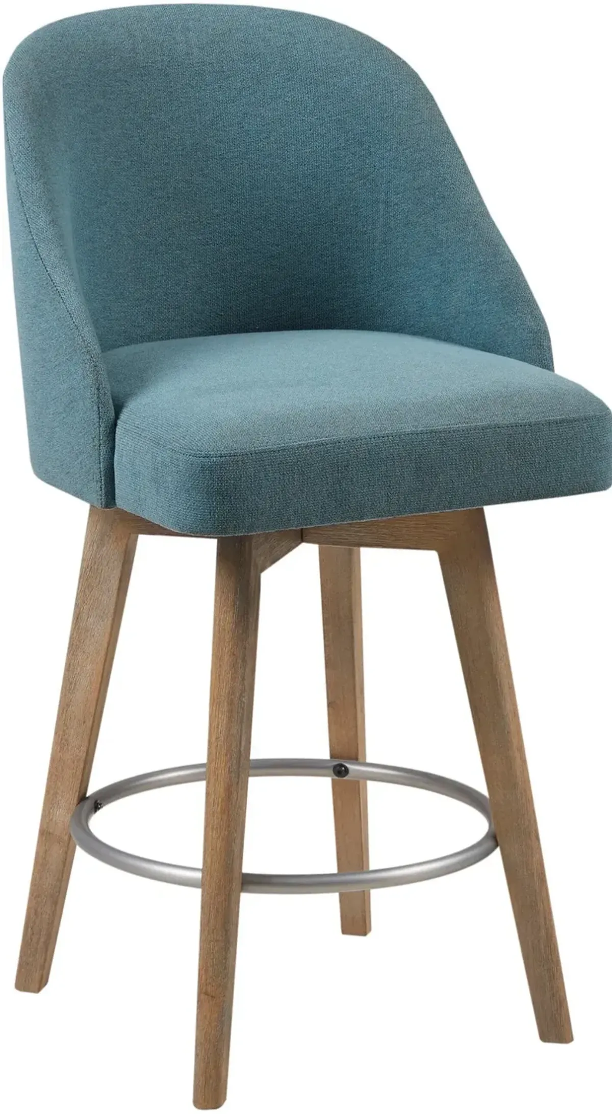 Denton Swivel Counter-Height Stool - Blue