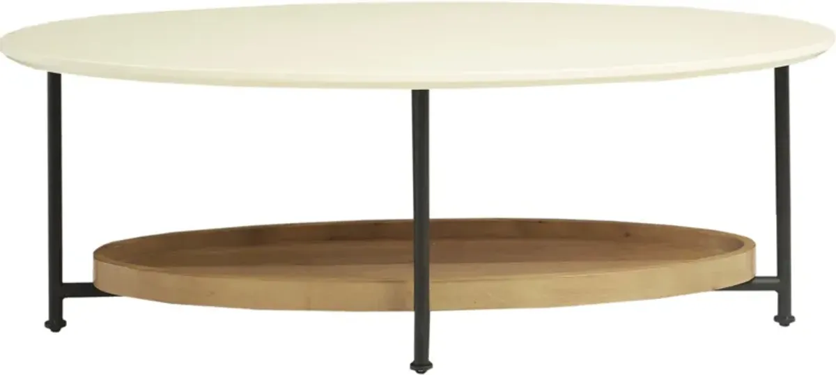 Bufanda Coffee Table - White/Natural