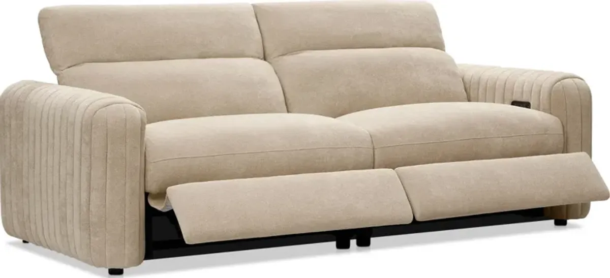 Soho Dual-Power Reclining 2-Piece Sofa - Sand