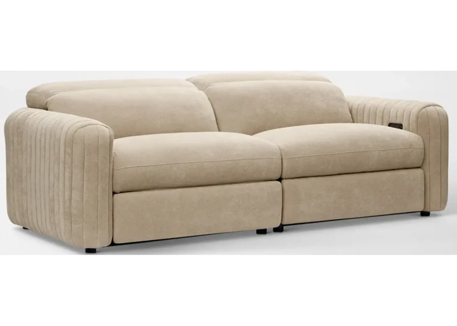 Soho Dual-Power Reclining 2-Piece Sofa - Sand