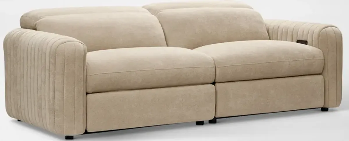 Soho Dual-Power Reclining 2-Piece Sofa - Sand