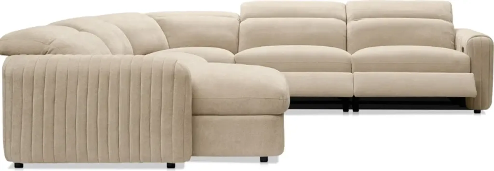 Soho Dual-Power Reclining 5-Piece Sectional with Left-Facing