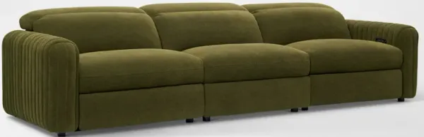 Soho Dual-Power Reclining 3-Piece Sofa - Peat