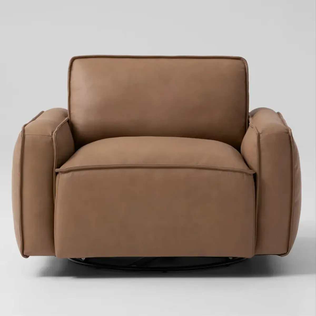 Palo Leather Swivel Accent Chair