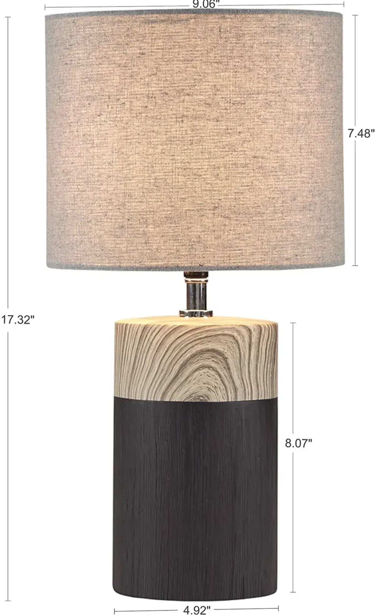 Zanita 17'' Table Lamp - Black