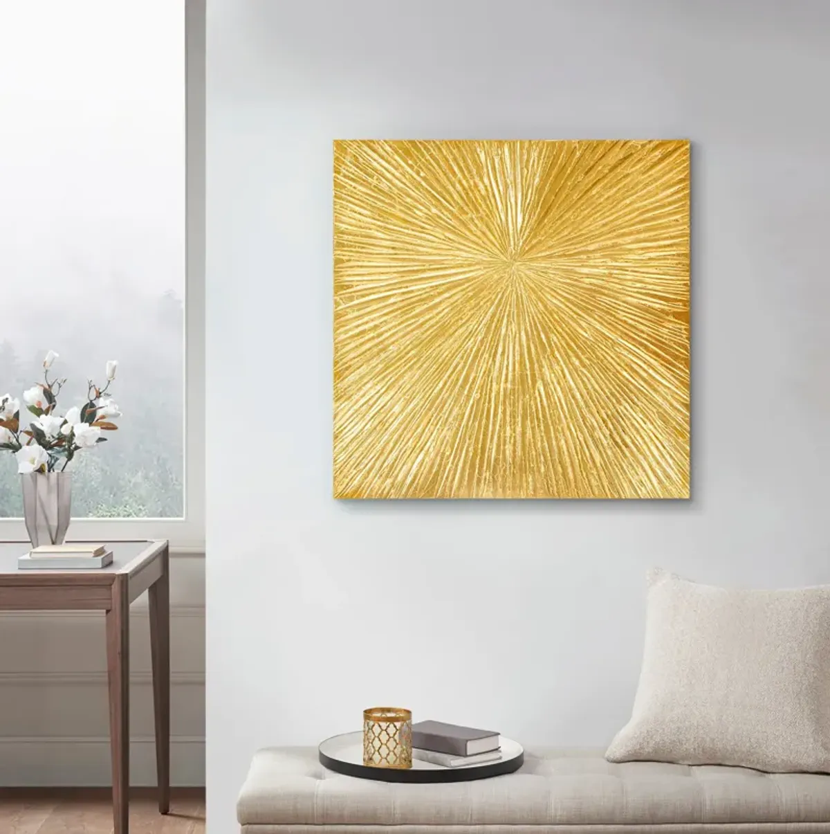 Resin 30'' x 30'' Wall Art Set - Gold