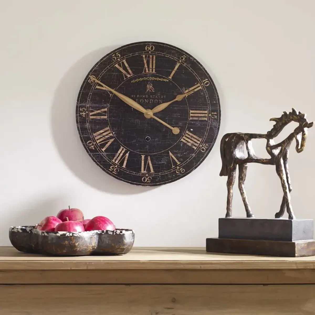 Mikael 18" Wall Clock - Black