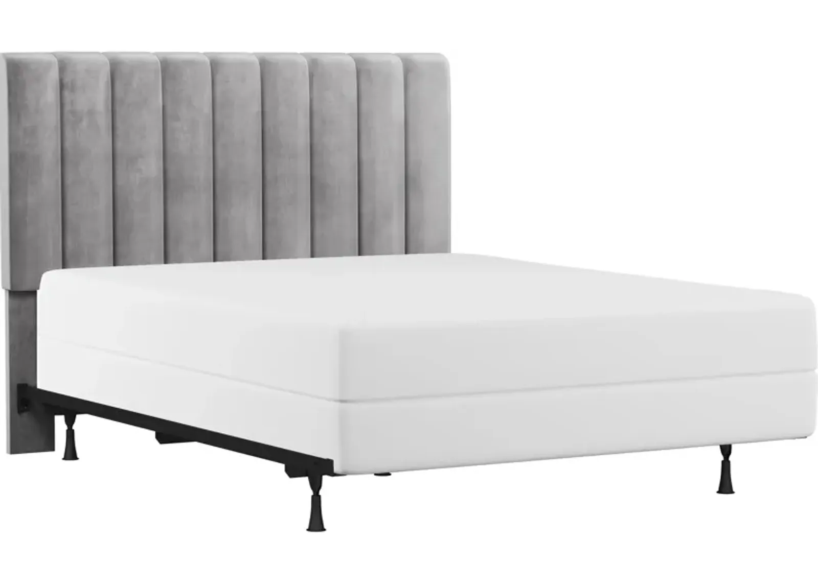 Oslo Full/Queen Upholstered Headboard and Bed Frame - Gray