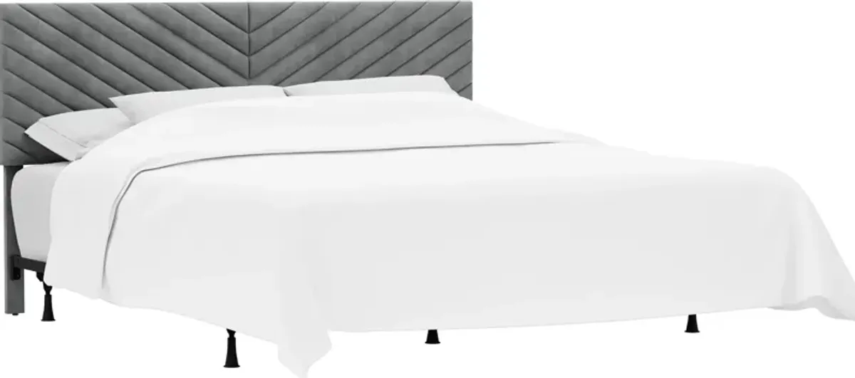 Ralph King Upholstered Bed - Gray