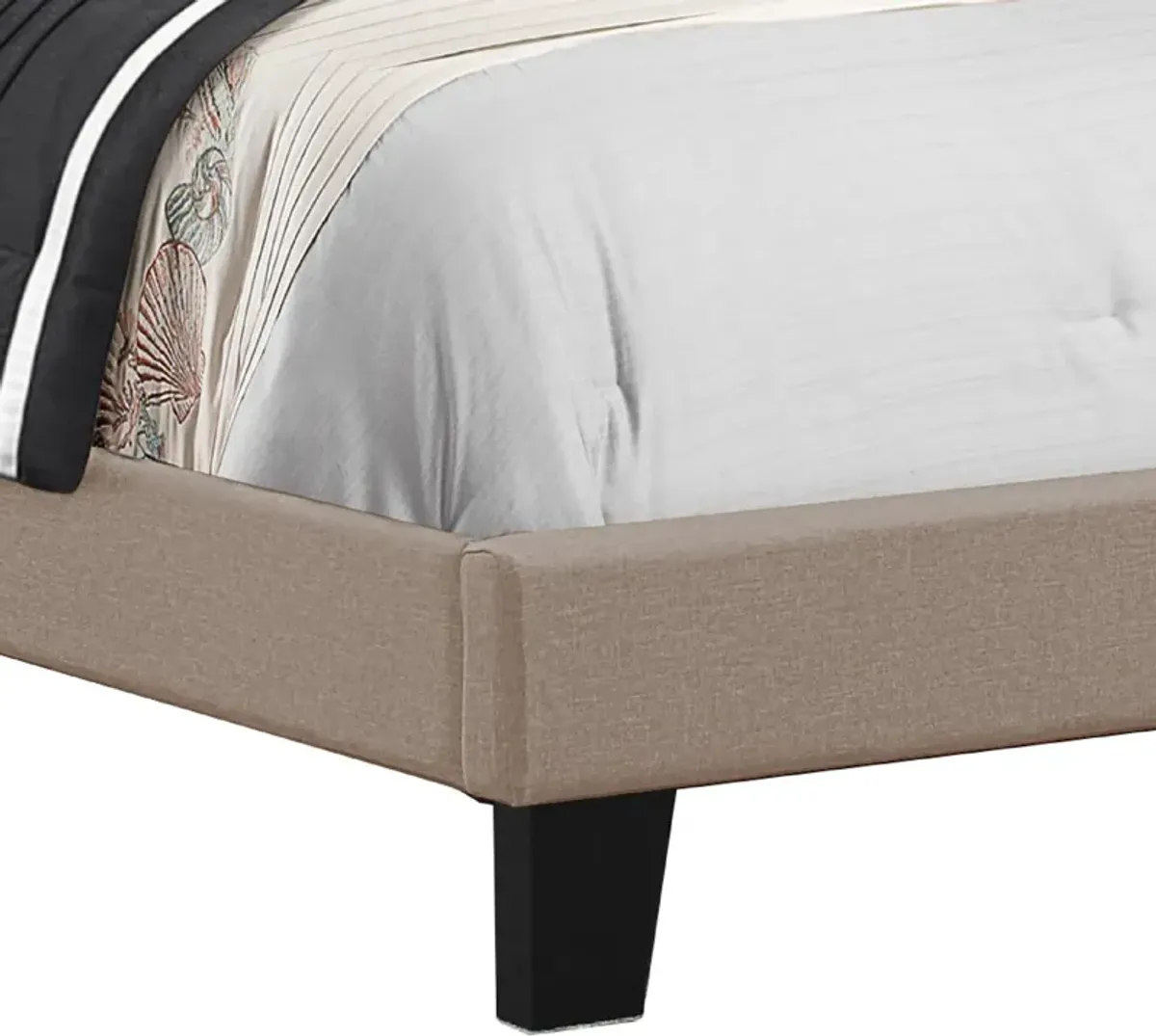 Windsong King Upholstered Bed - Light Gray