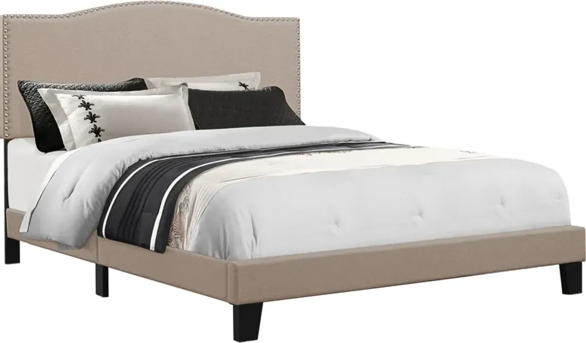 Windsong King Upholstered Bed - Light Gray