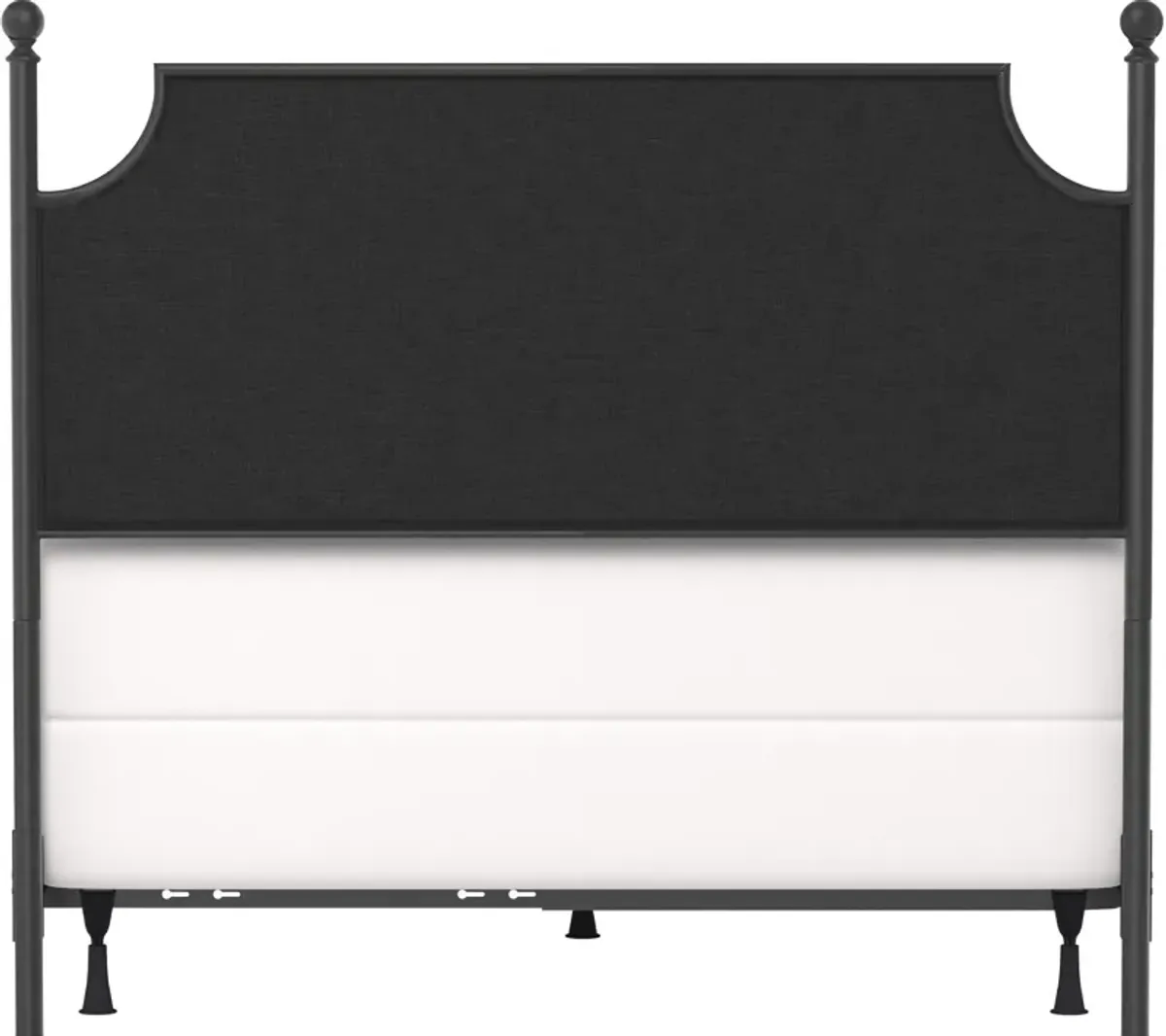 Elena King Upholstered Bed - Gray/Black