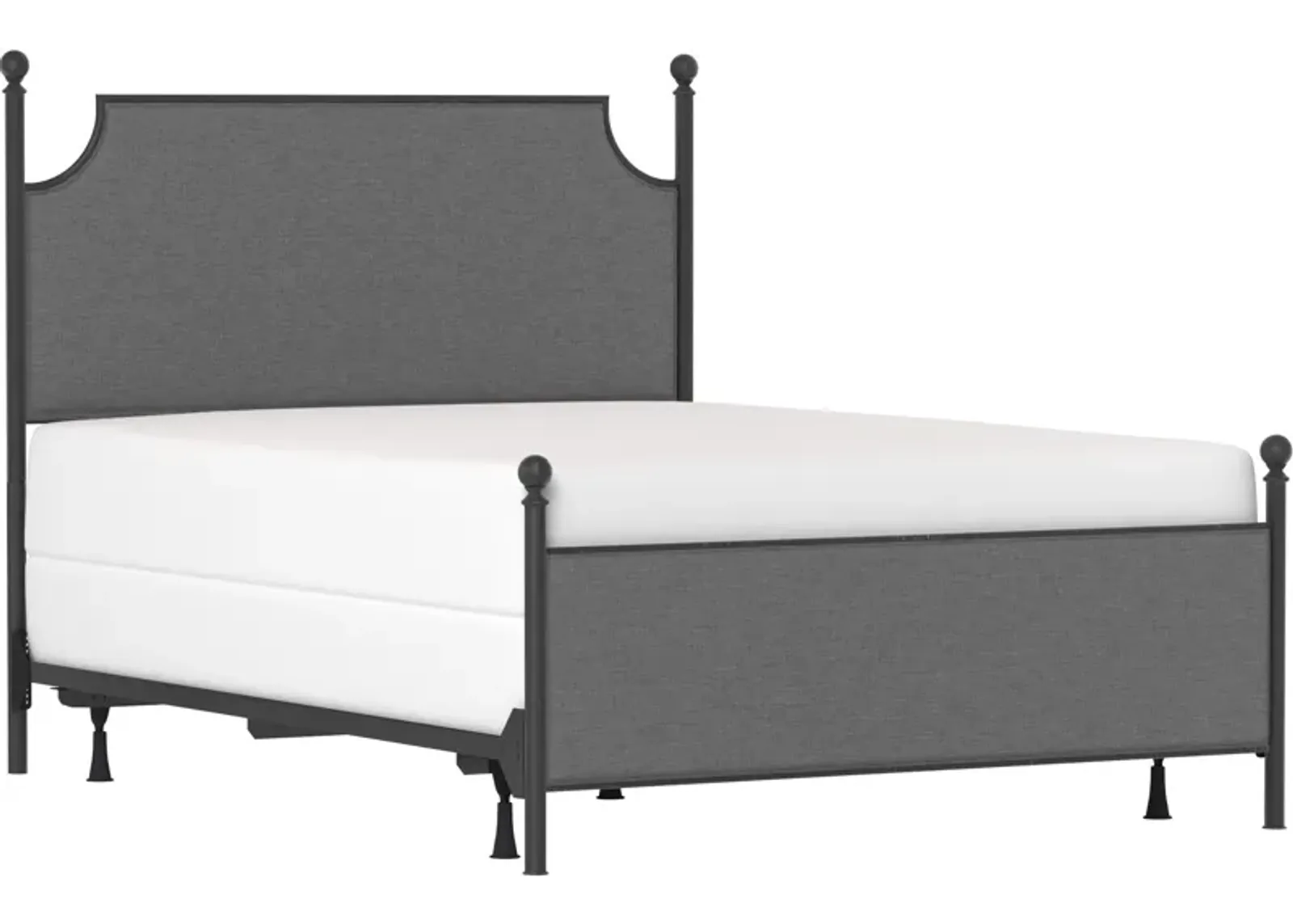 Elena King Upholstered Bed - Gray/Black