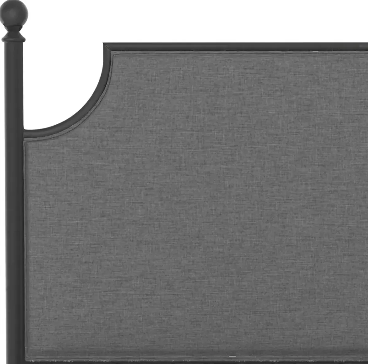 Elena Queen Upholstered Bed - Gray/Black