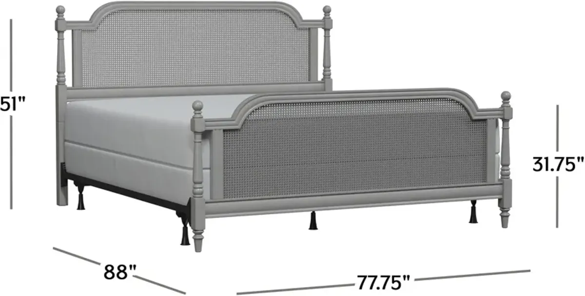 Zophia King Bed - Gray