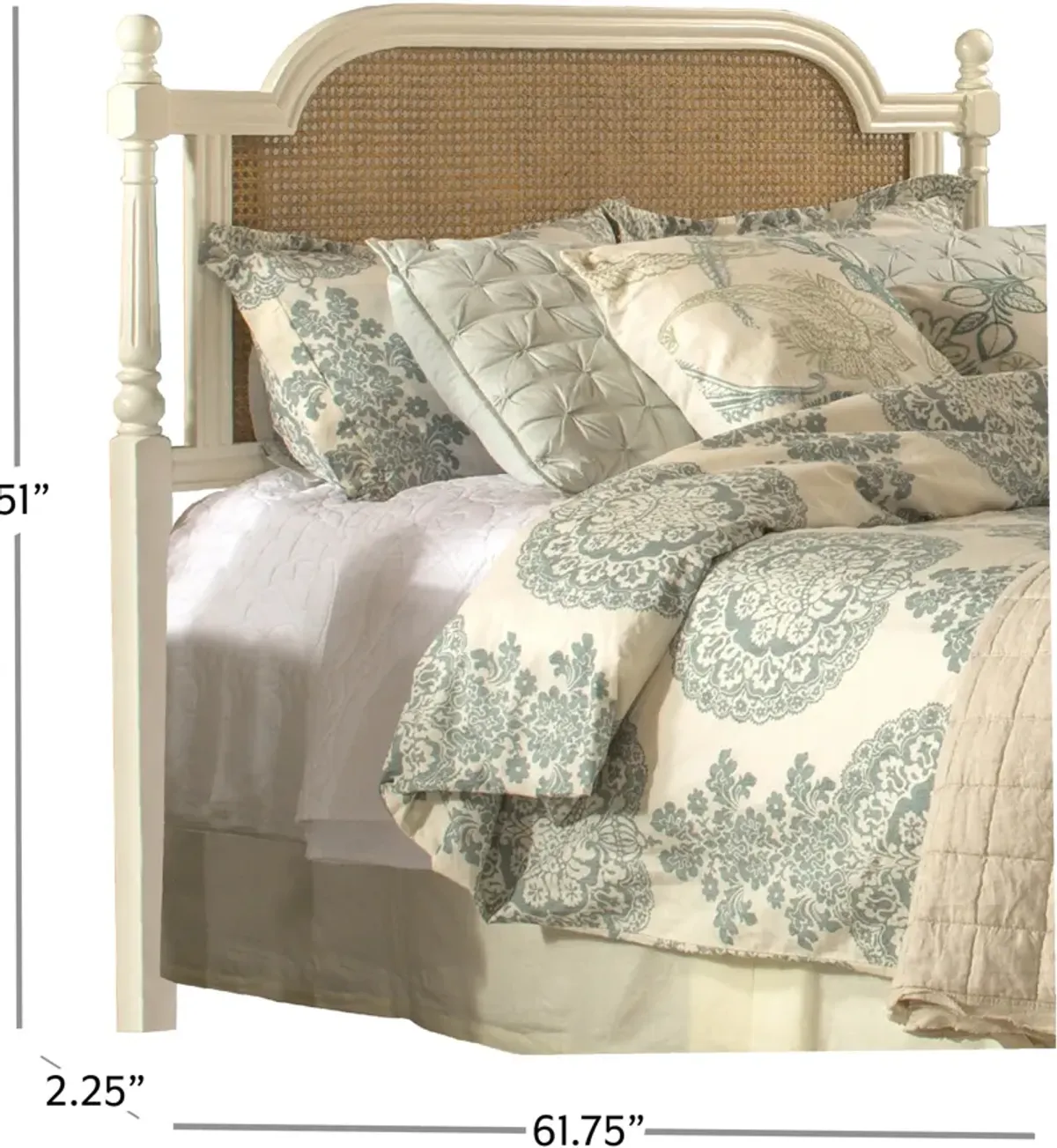 Zophia Queen Headboard and Bed Frame - Cream