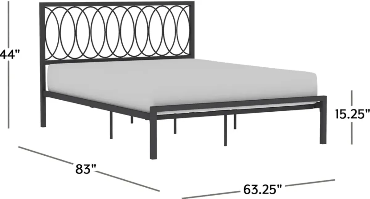 Petunia Queen Platform Bed - Gray