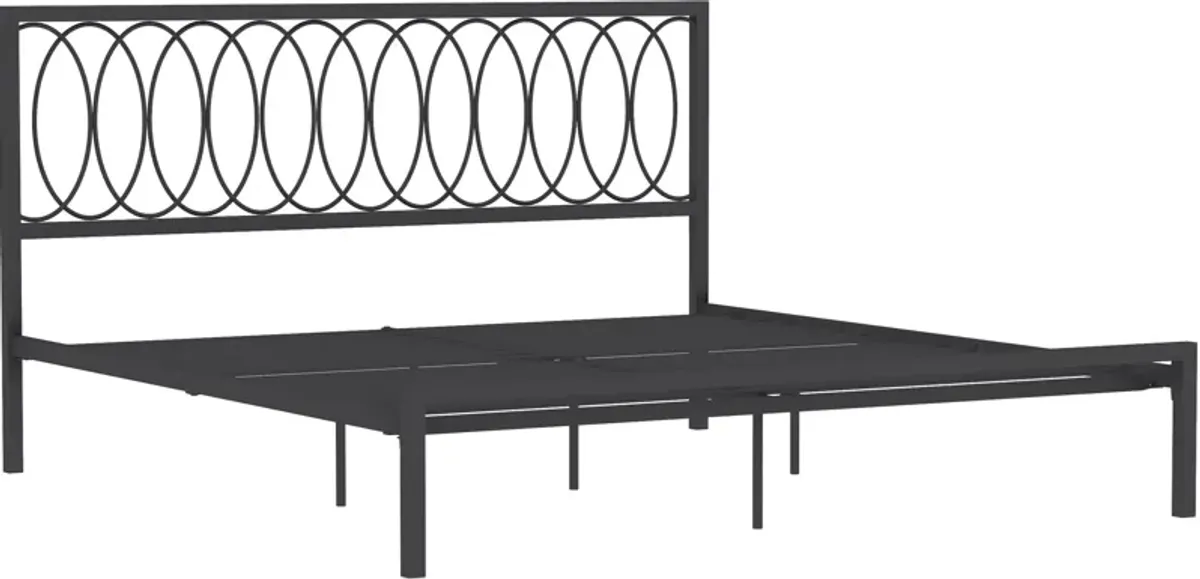 Petunia Queen Platform Bed - Gray