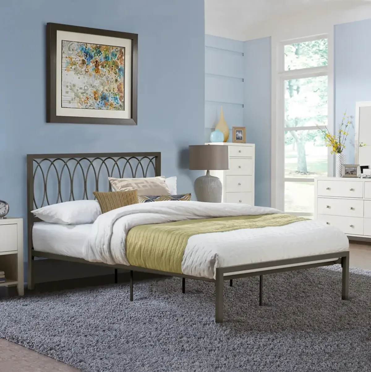 Petunia Queen Platform Bed - Gray