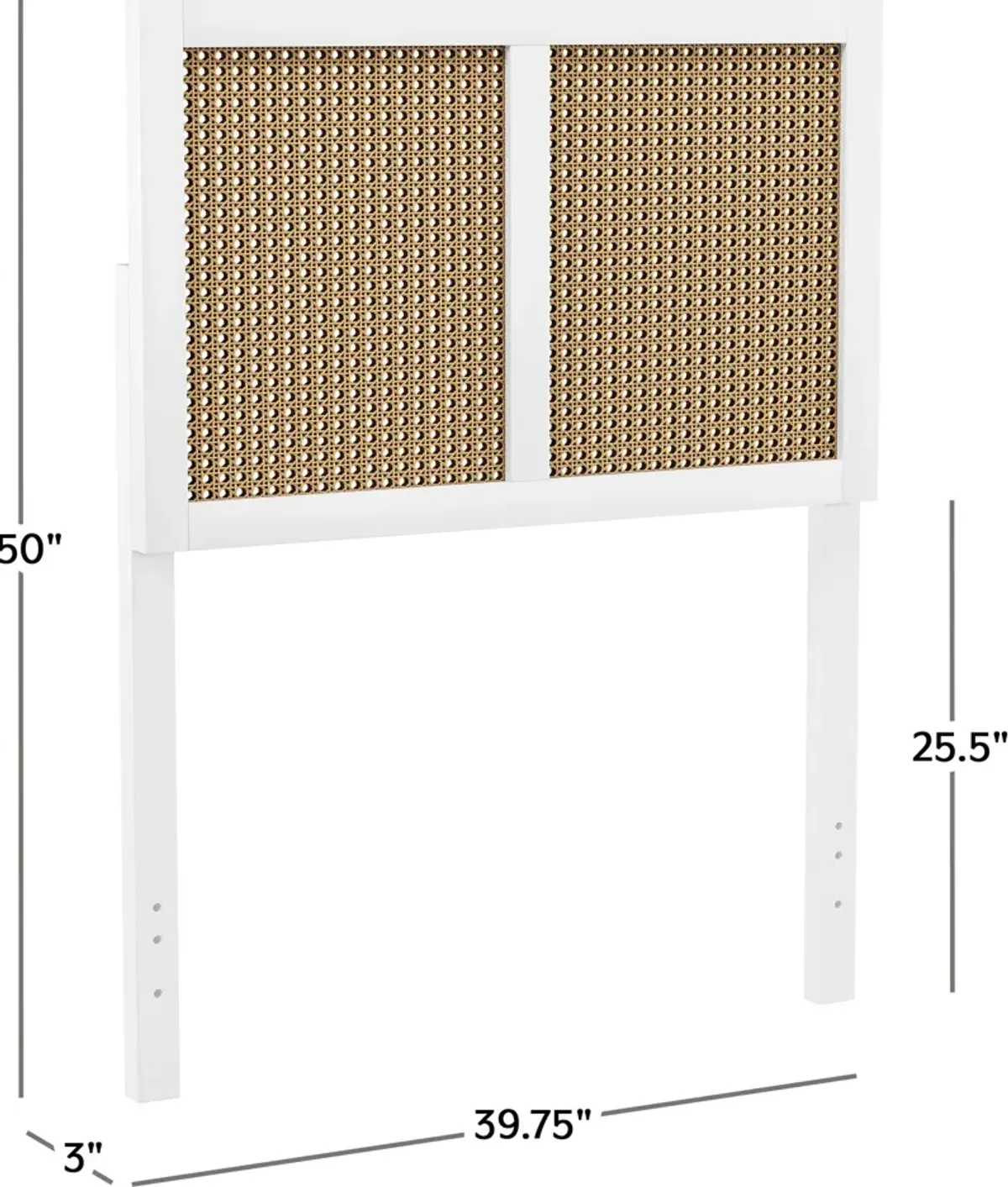 Bristol Twin Headboard - White