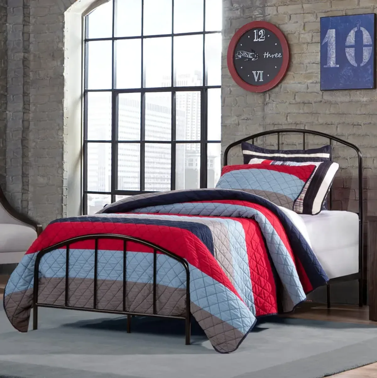 Lydia Twin Bed - Black