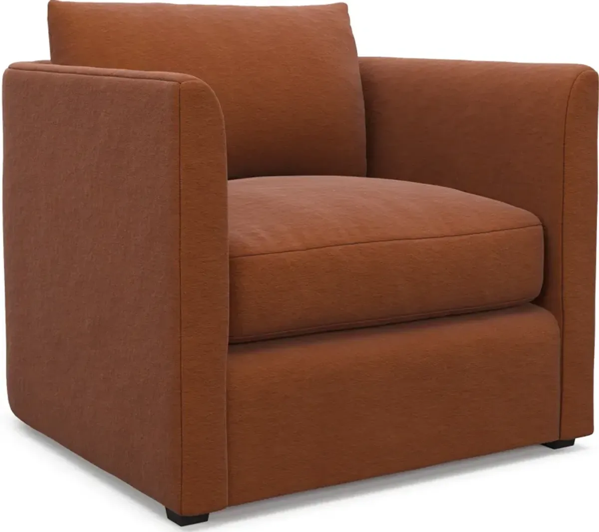 Benji Foam Comfort Sofa and Chair Set - Merrimac Brick