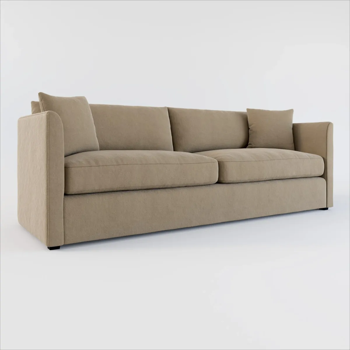 Benji Foam Comfort Sofa and Loveseat Set - Merrimac Brownstone