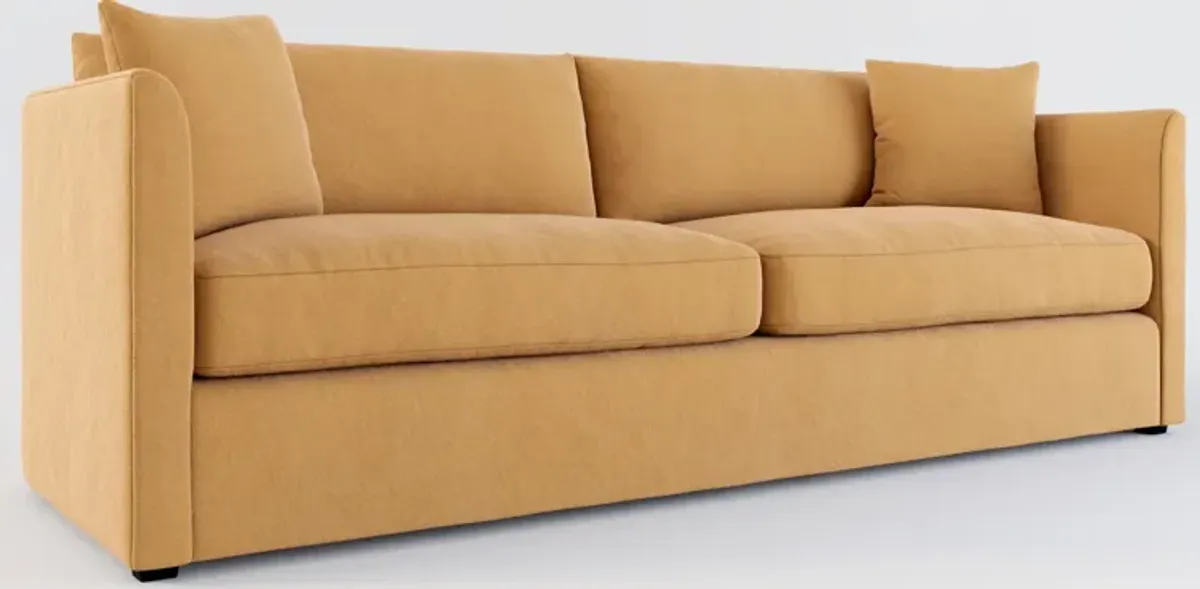 Benji Foam Comfort Sofa and Loveseat Set - Merrimac Topaz